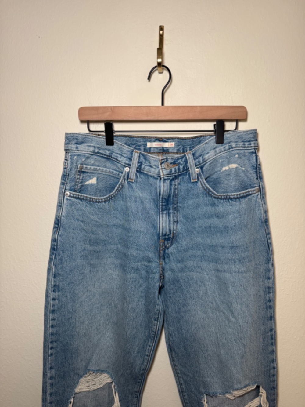 Levi’s ’94 Baggy Jeans Women 30 Medium Wash Distressed Ripped 90s Denim - Picture 3 of 7